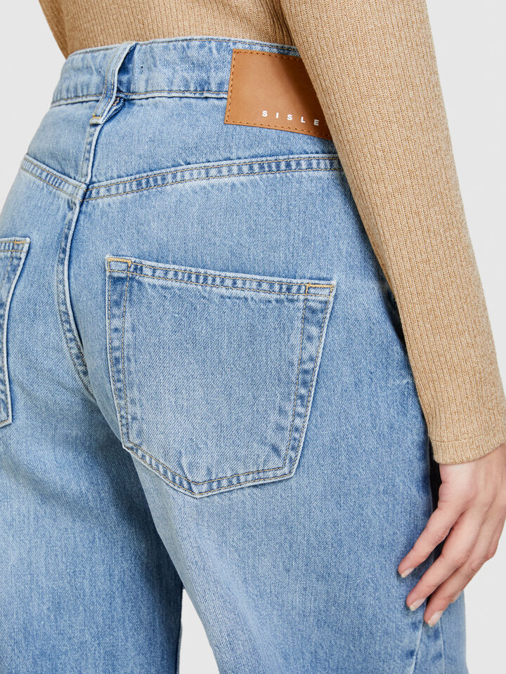 Wide leg jeans - women's palazzo jeans - Blue | Sisley image number 5